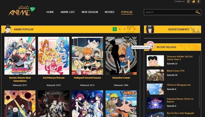 Best Anime websites