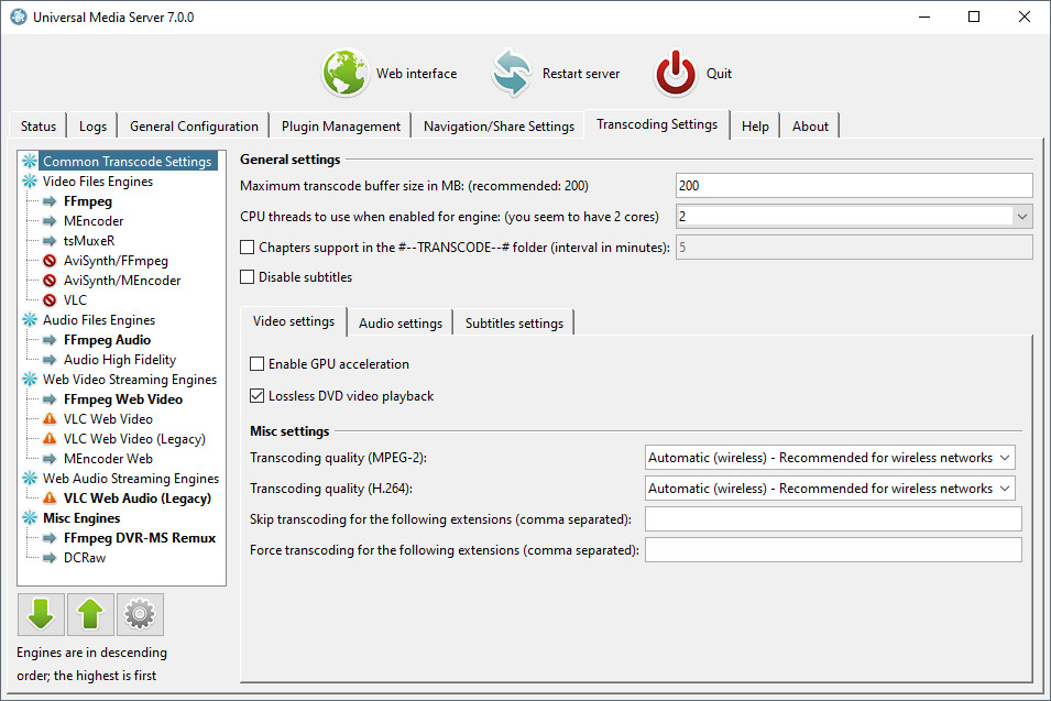 Universal media server