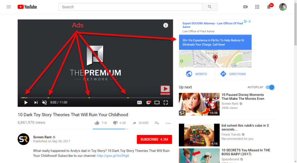 YouTube ad blocker