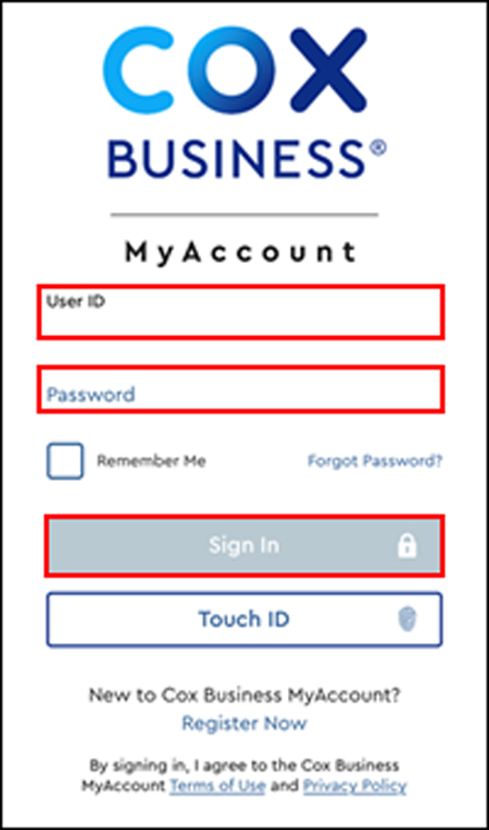 cox business login