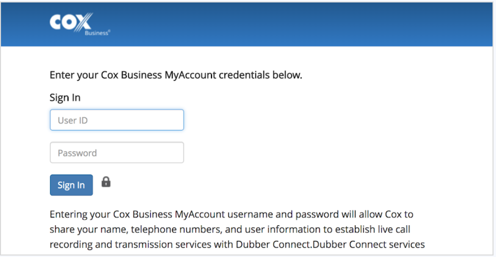 cox business login