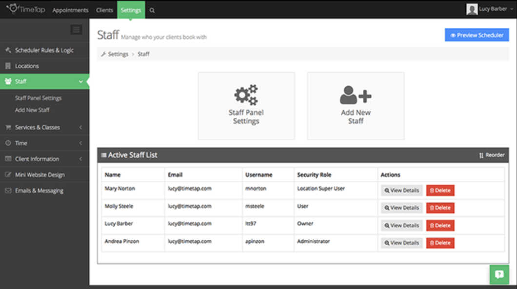 TimeTap Online Scheduling