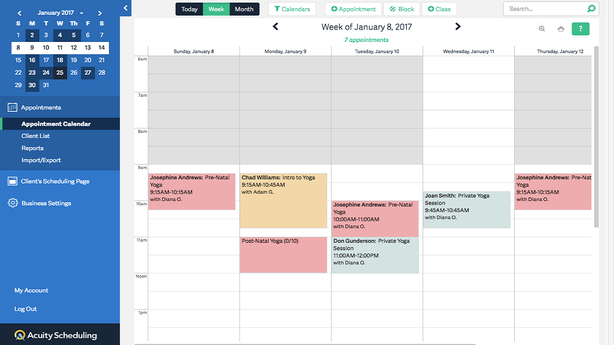 Acuity Scheduling 