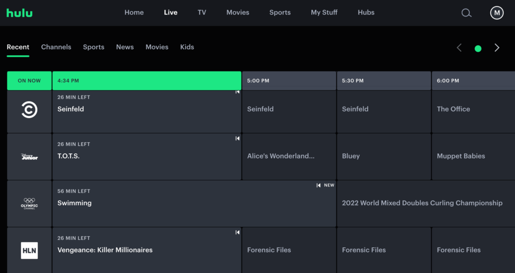 Hulu and live TV