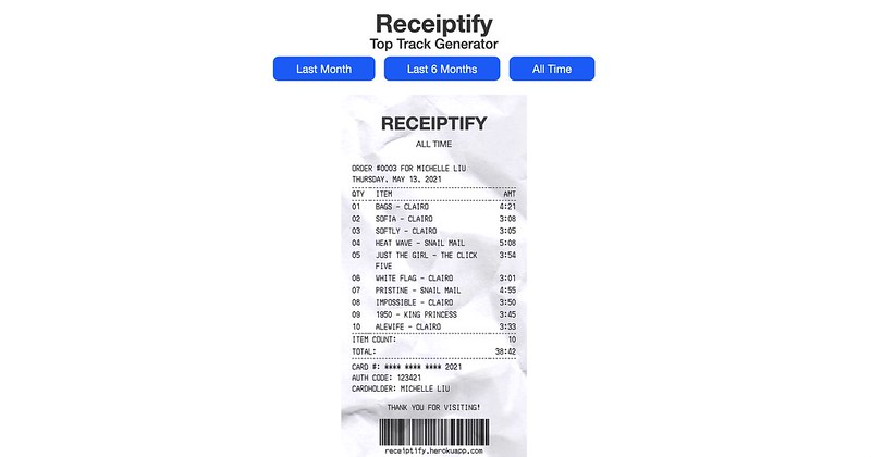 Receiptify