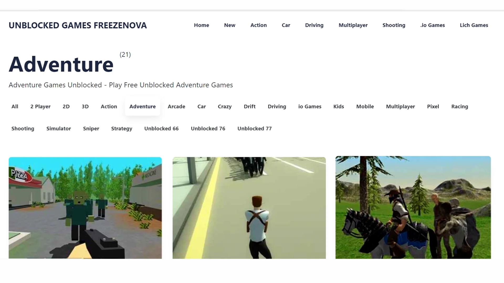 unblocked games freezenova