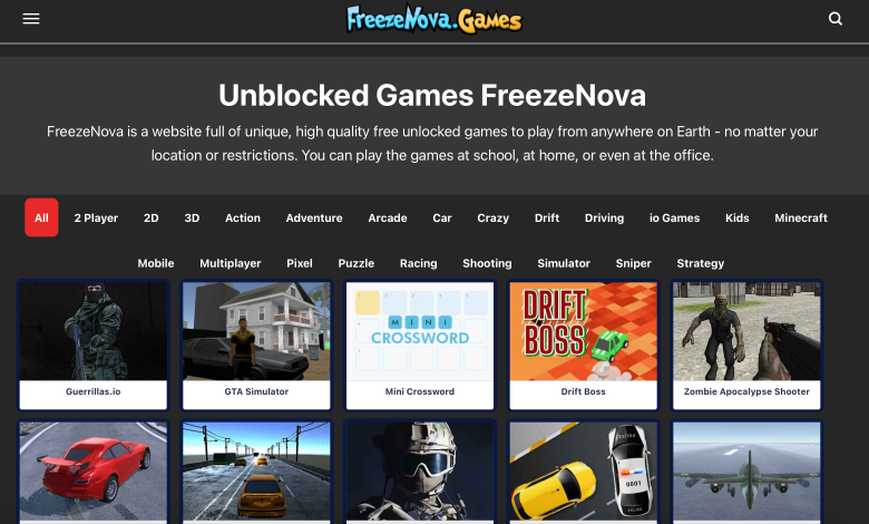 unblocked games freezenova