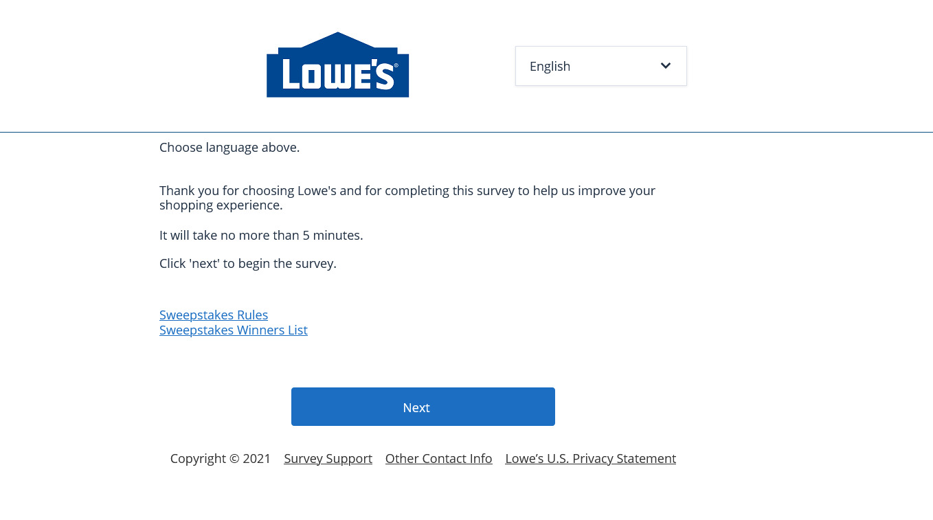 www.Lowes.com/Survey