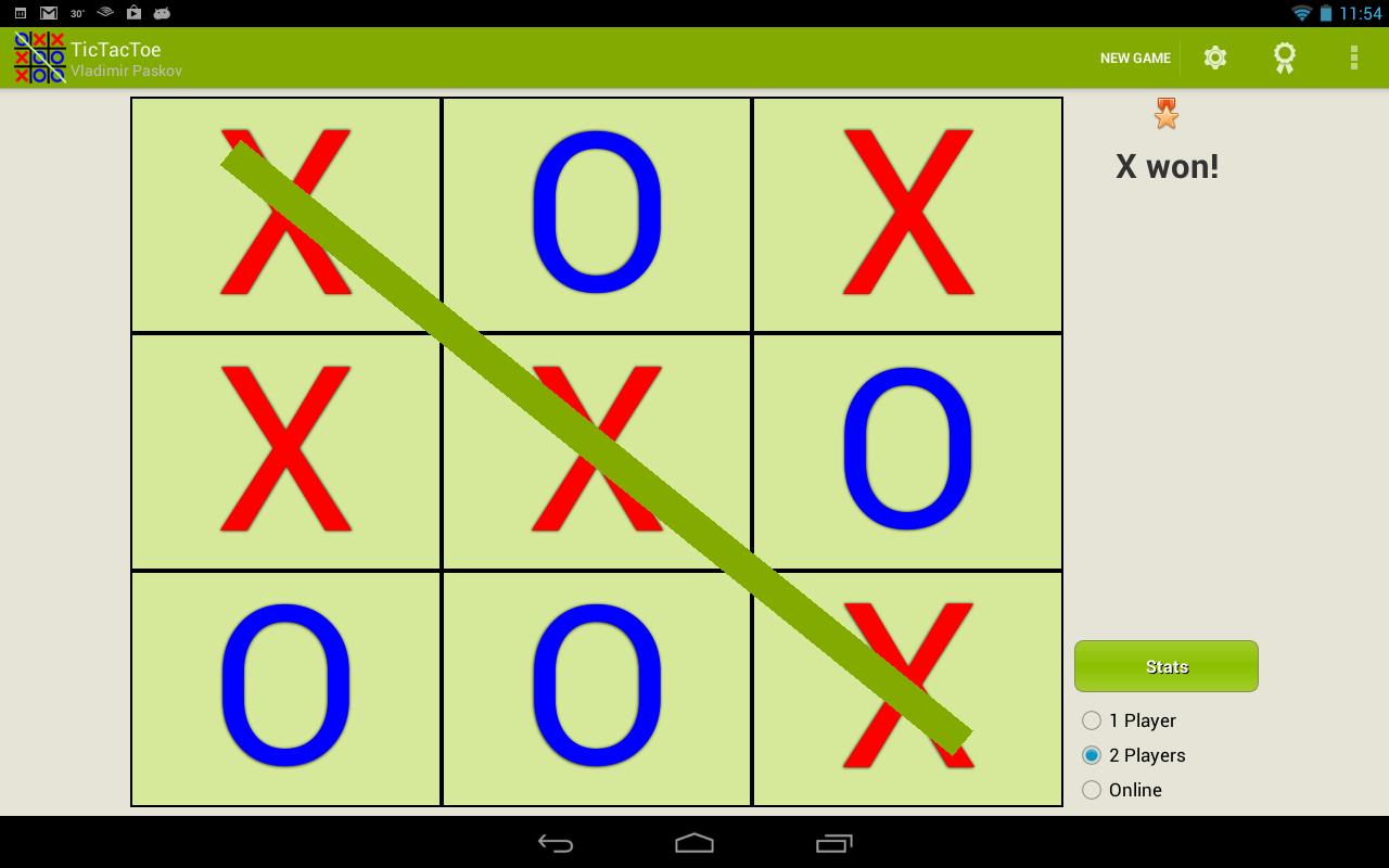 Online versus offline gaming for Tic Tac Toe