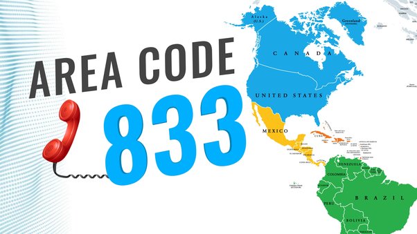 Where is the area code 833 located?